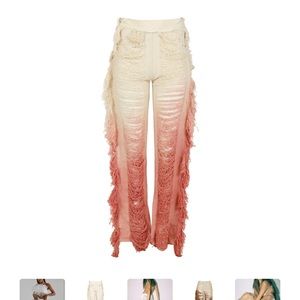 Thrifts + threads alaia pants pink ombré